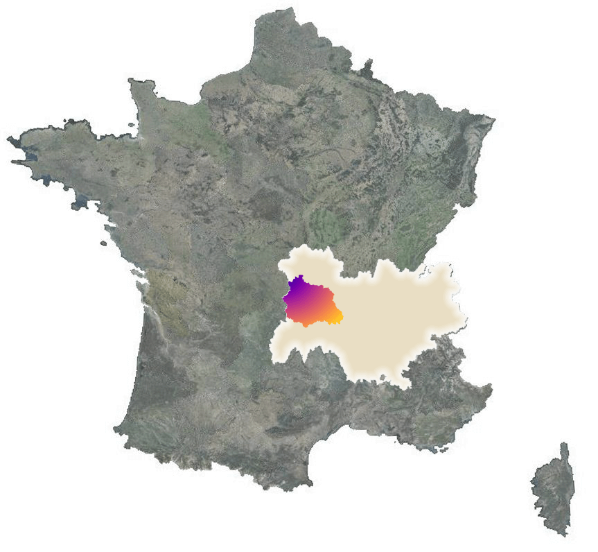 échelle d'intervention<br />
Puy-de-Dôme<br />
Auvergne<br />
Clermont-Ferrand