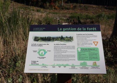 panneau signalétique gestion forêt